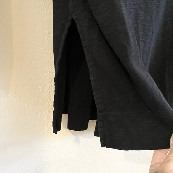 J Jill Womens Pima Cotton Cowl Neck Tunic Sz Medium Black Long Sleeve - Picture 7 of 9